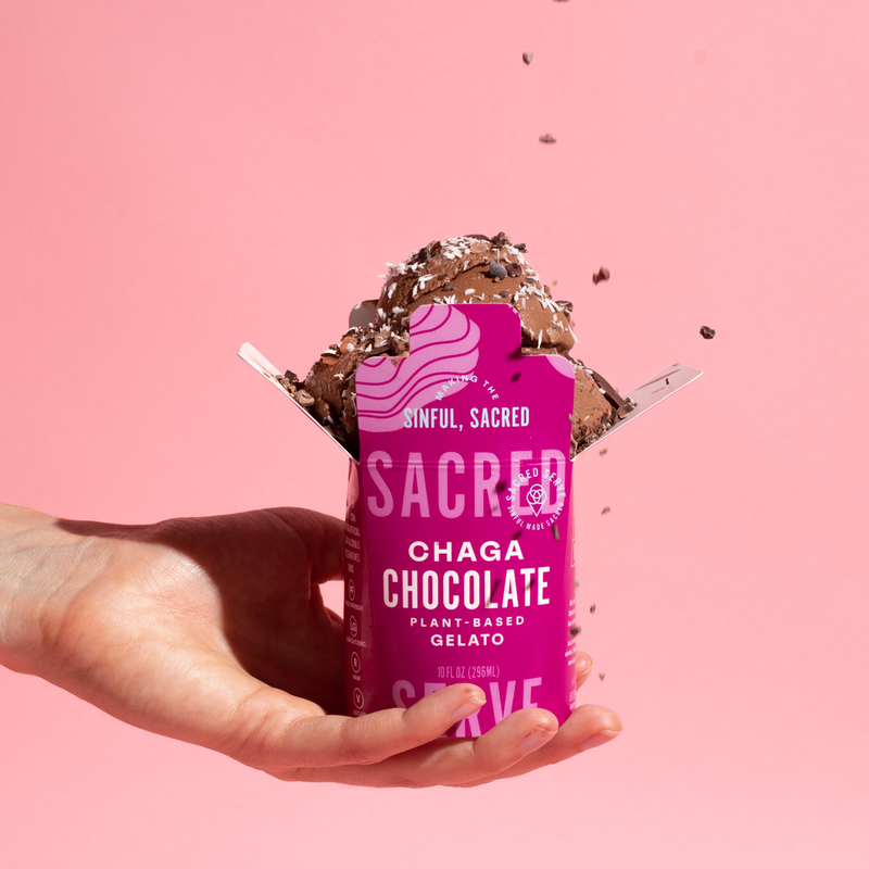 Sacred Serve Chaga Chocolate Gelato 10oz