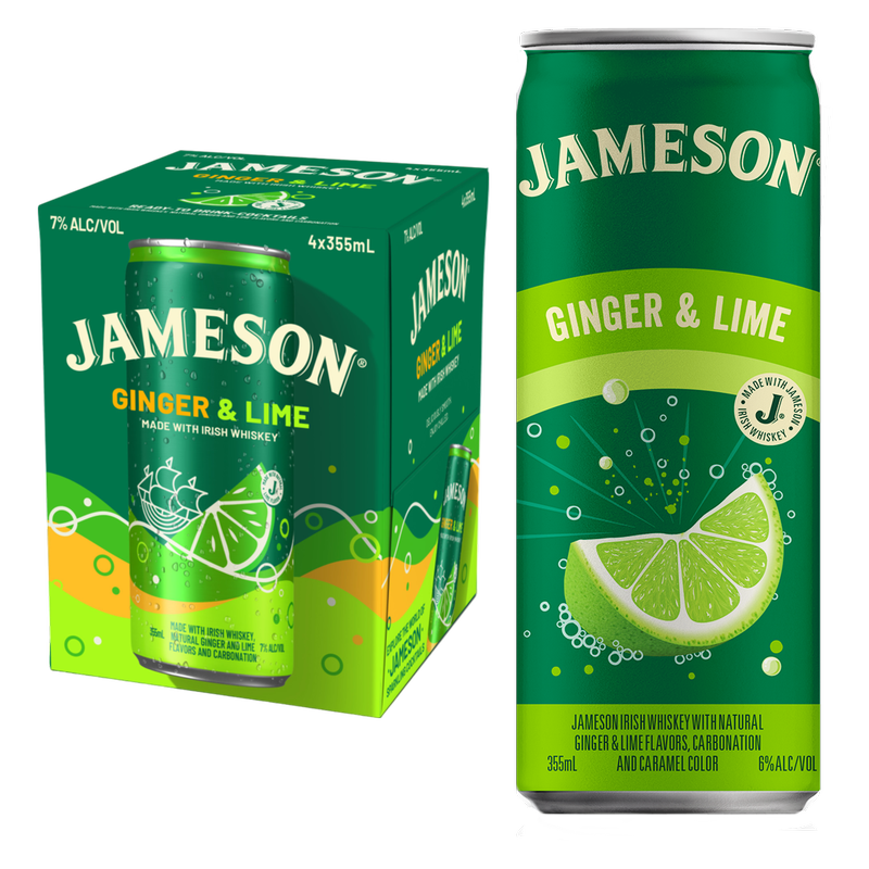 Jameson Ginger & Lime Cocktail 4pk 12oz Cans 6% ABV