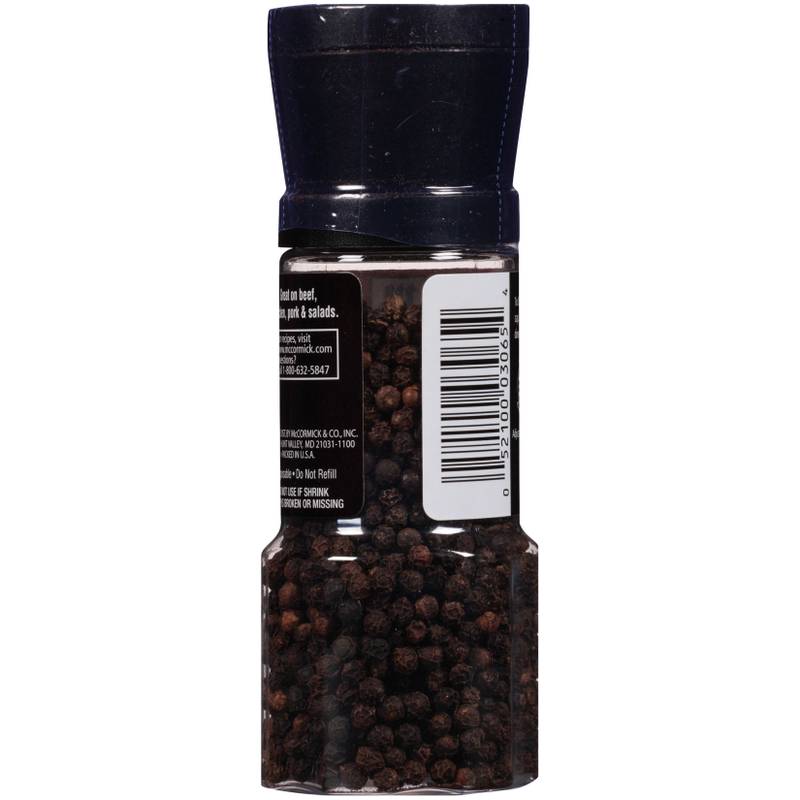 McCormick Black Peppercorn Grinder, 2.5oz. 