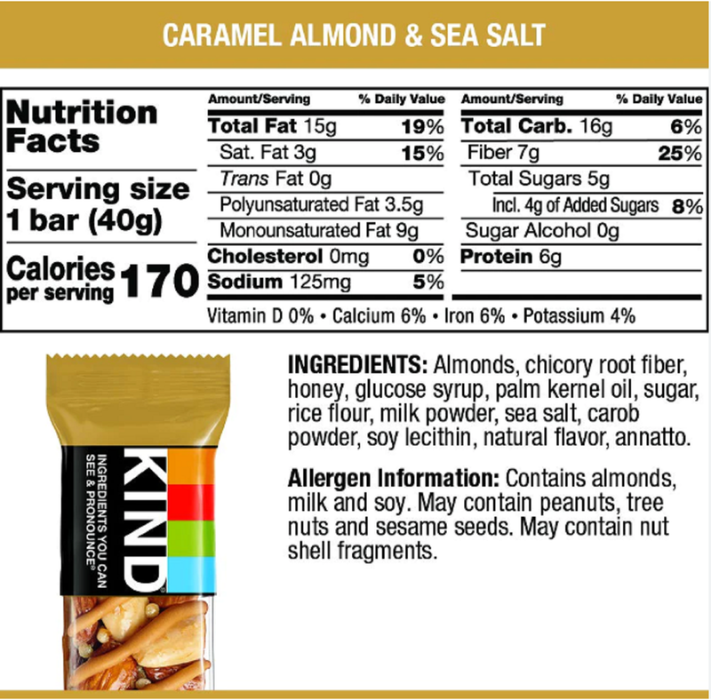 KIND Caramel Almond and Sea Salt Bar 1.4oz