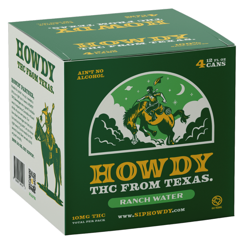 HOWDY Ranch Water 2.5mg THC 4pk 12oz Can
