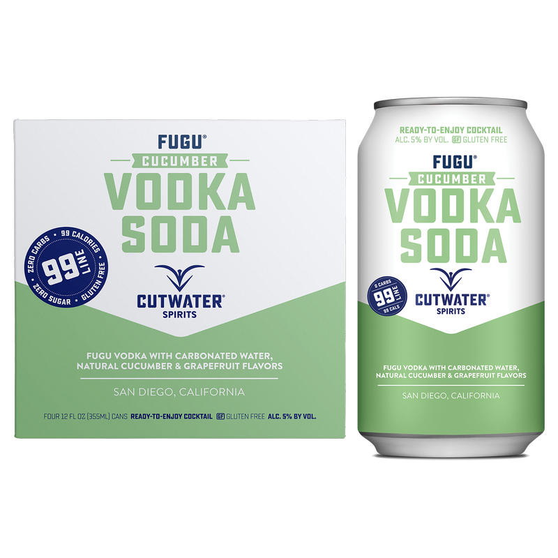 Cutwater Cucumber Vodka Soda 4pk 12oz can 5% ABV