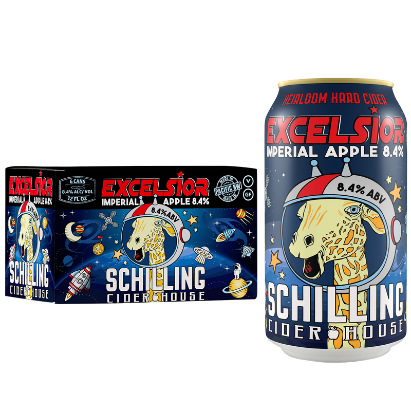 Schilling Cider Excelsior Imperial Apple 6pk 12oz Can 8.4% ABV