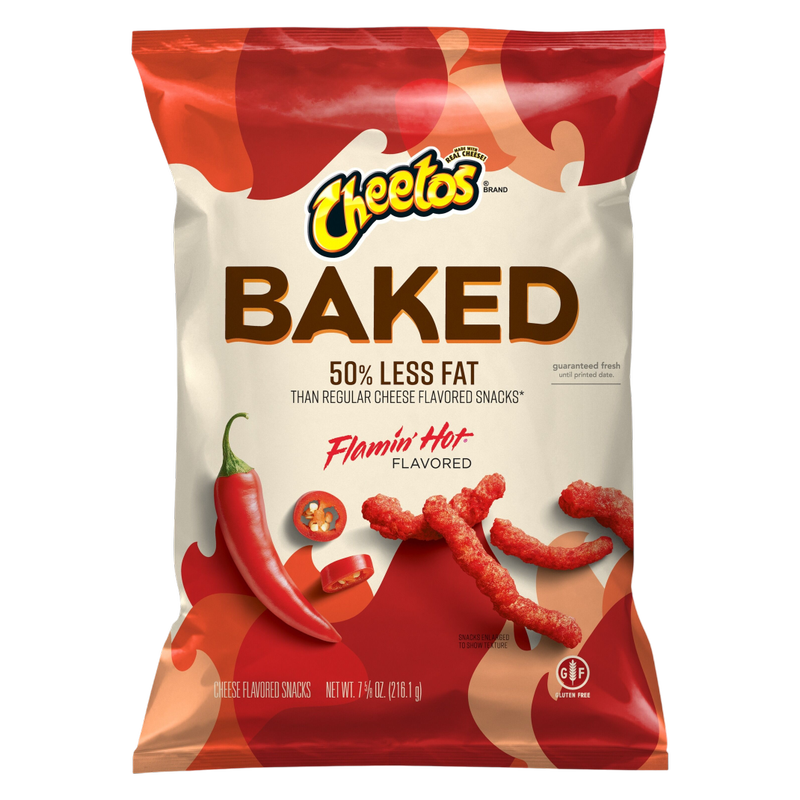 Cheetos Baked Cheese Flavored Snacks Flamin' Hot Flavored 7.62oz