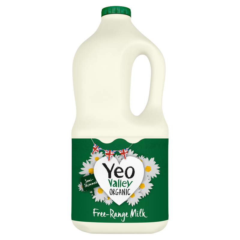 Yeo Valley Organic Free-Range Milk Semi-Skimmed, 2L