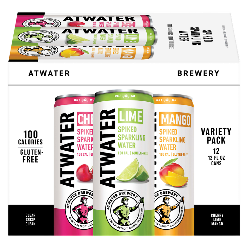 Atwater Spiked Seltzer Variety 12pk 12oz Sleek Can 5.0% ABV
