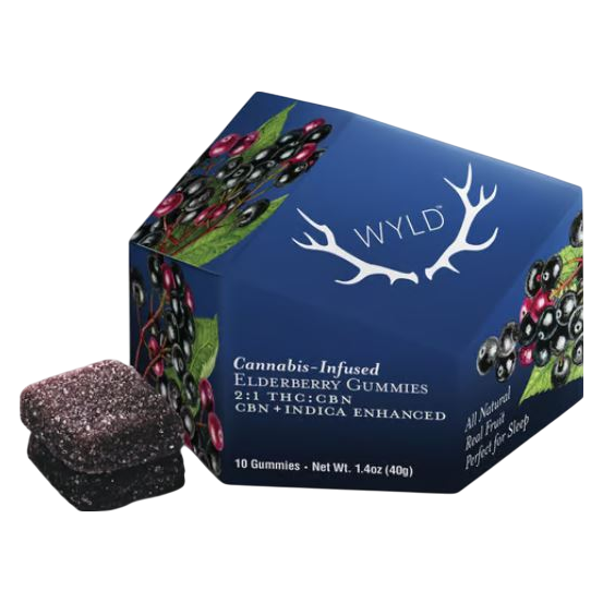 Wyld Elderberry 10mg THC, 5mg CBN Gummies, 10 Count