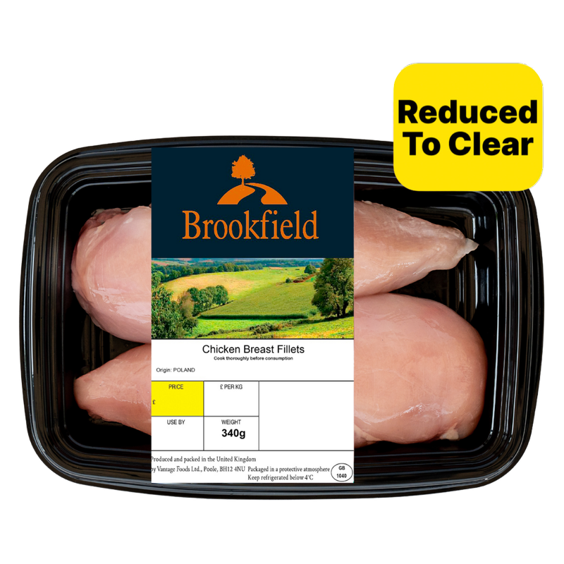 Reduced - Brookfield Farm Chicken Breast Fillets, 2pcs, 340g