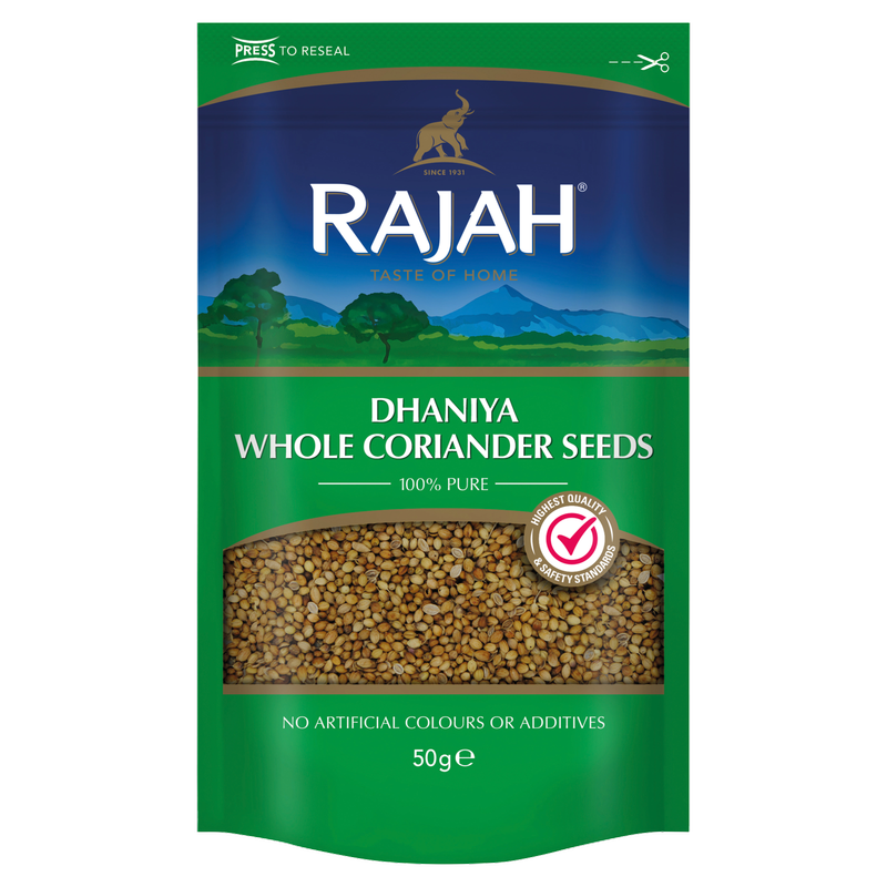 Rajah Dhaniya Whole Coriander Seeds, 50g