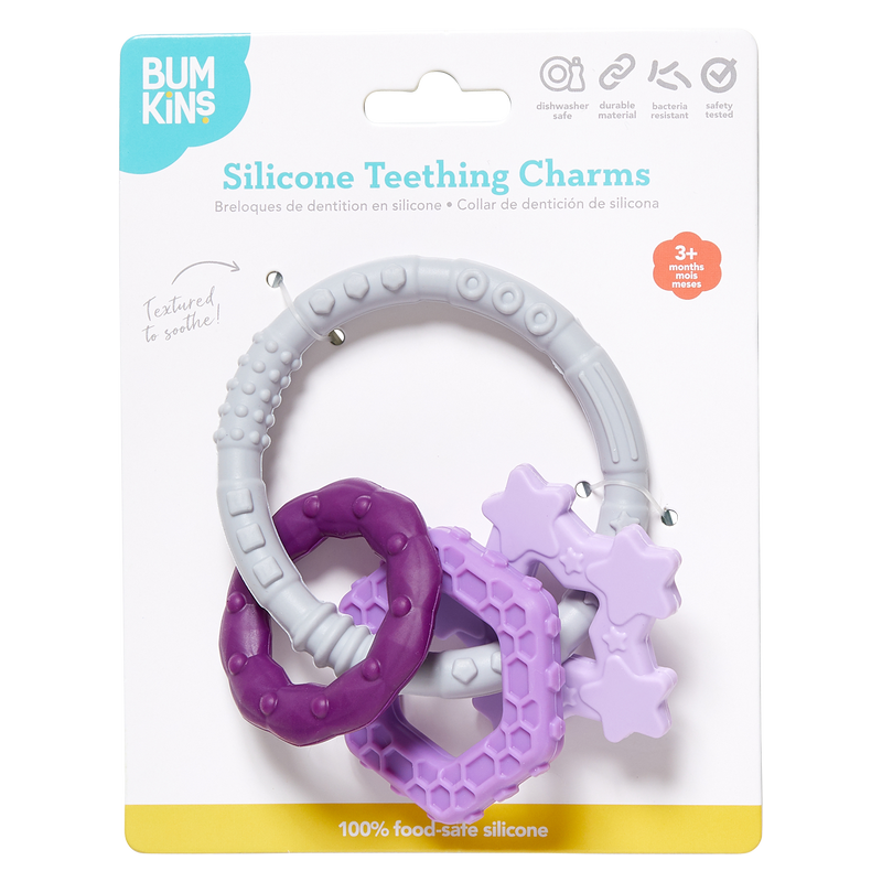 Bumkins Purple Silicone Teething Charm 1ct