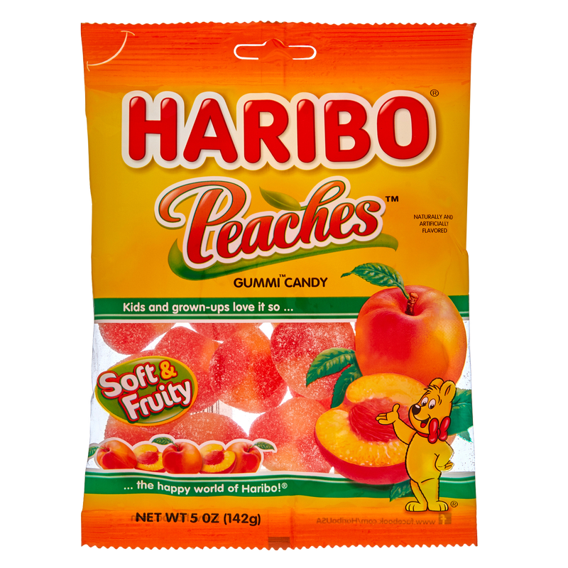 Haribo Peaches Gummi Candy 5oz