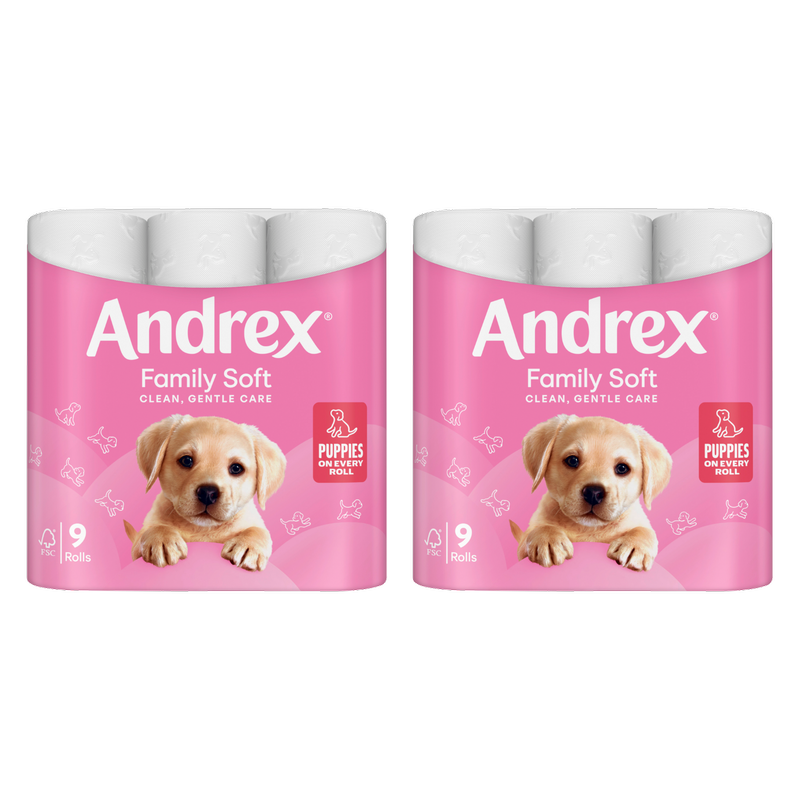 Andrex Family Soft Toilet Roll 2 x 9pcs