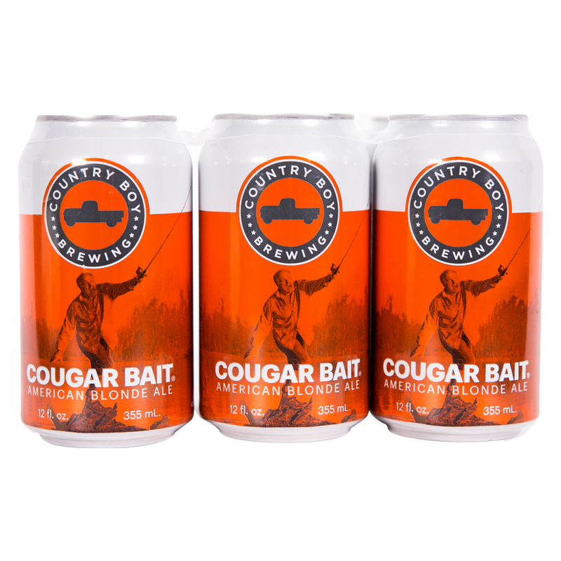 Country Boy Cougar Bait American Blonde Ale 6pk 12oz Can 4.5% ABV