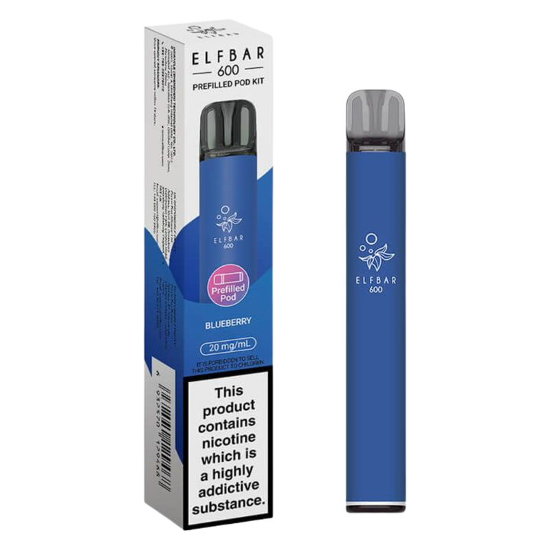 Elf Bar 600 Prefilled POD Kit Blueberry 20mg, 1pcs