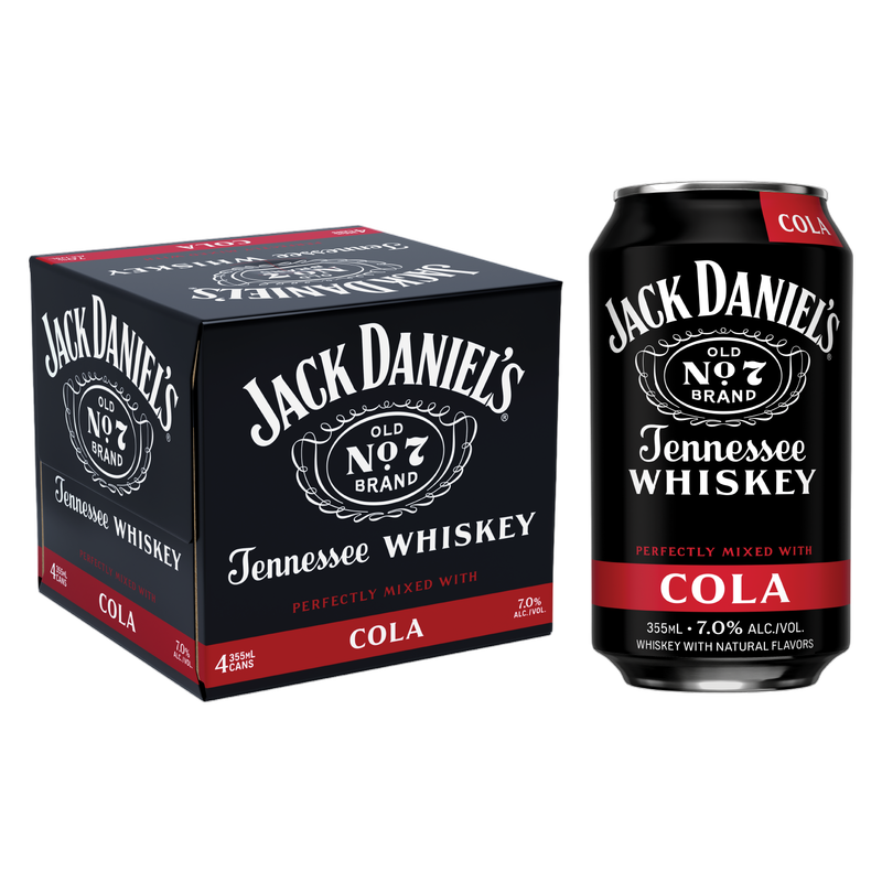 Jack Daniel's Cola Cocktail 4pk 12oz Can