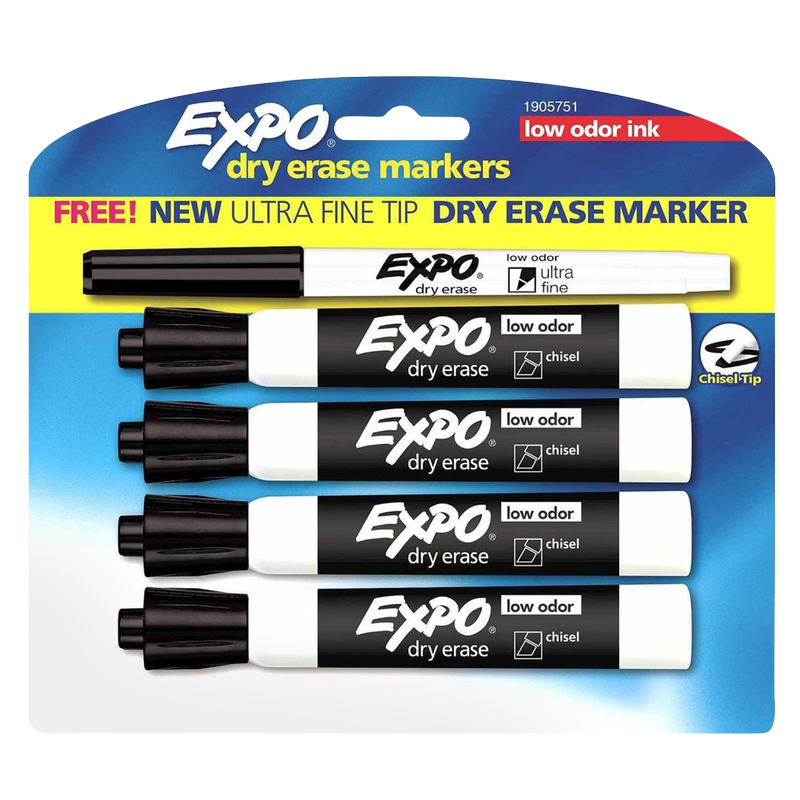 Expo 4 Markers Plus Dry Erase Marker