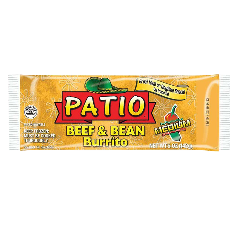 Patio Beef and Bean Burrito