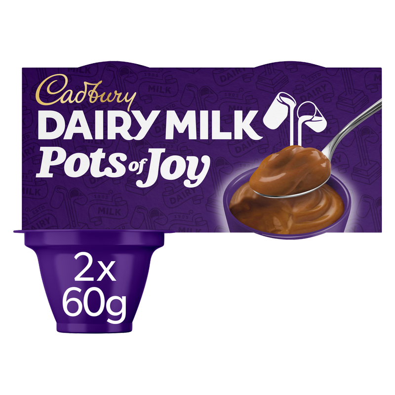 Cadbury Dairy Milk Pots Of Joy Chocolate Dessert, 2 x 60g