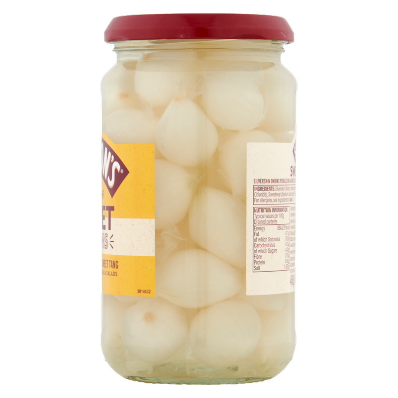 Sarson's Sweet And Mild Silverskin Onions, 460g