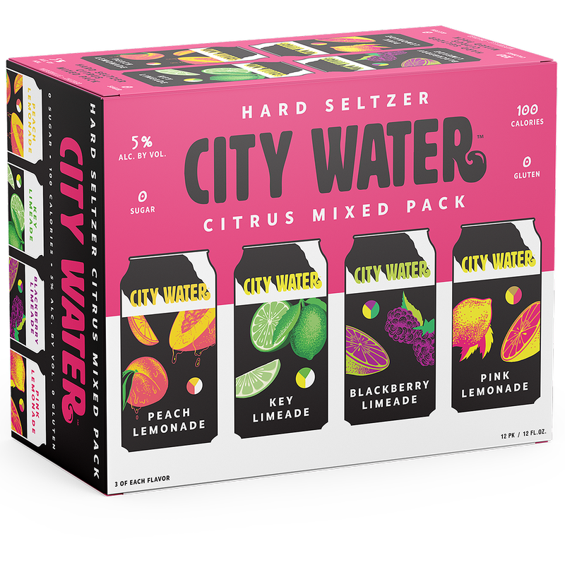City Water Citrus Mix 12pk 12oz Can 5% ABV