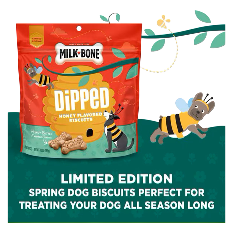Milk-Bone Honey & PB Dipped Dog Biscuit, 10oz. 