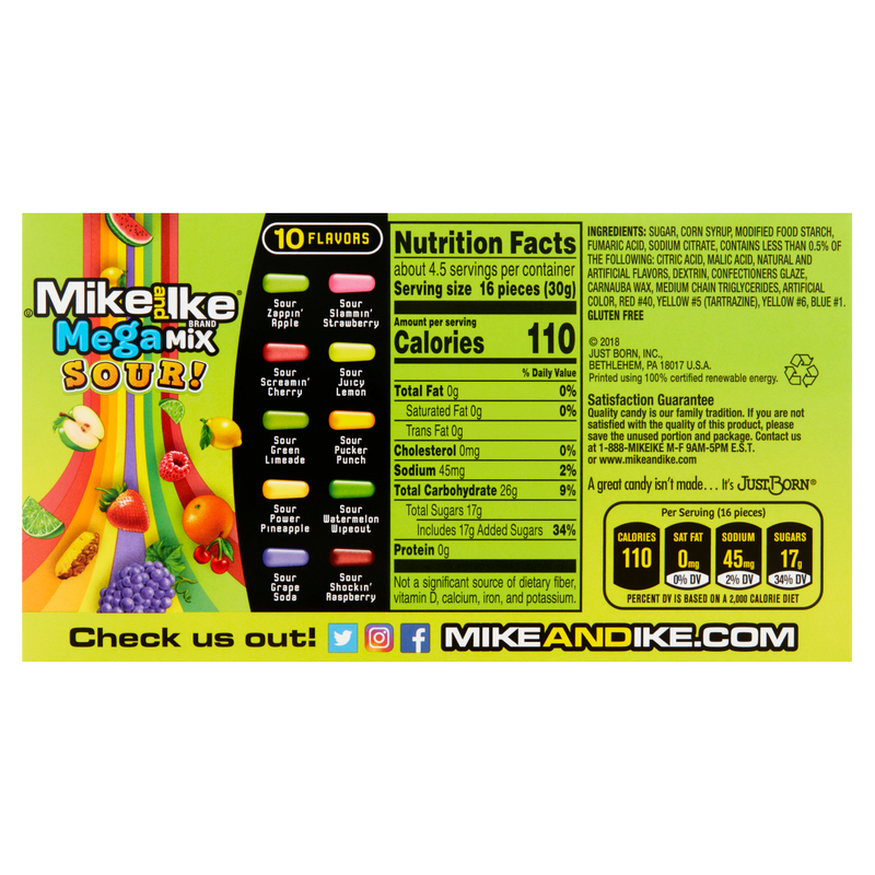 Mike & Ike Mega Mix Sour 5oz