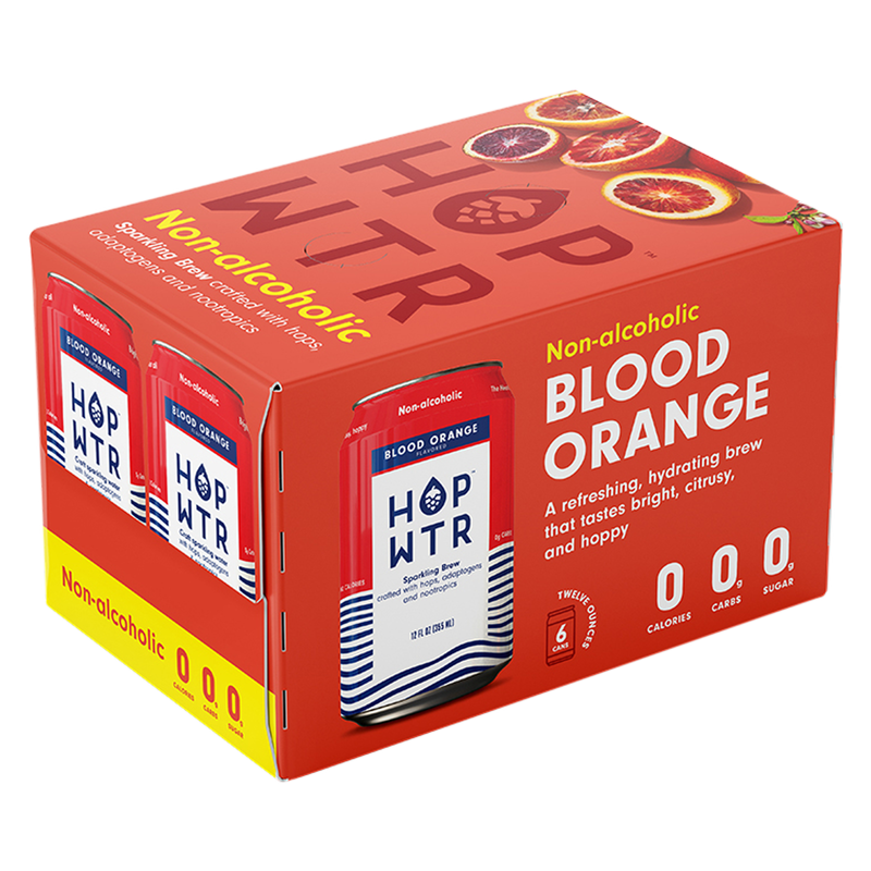 HOP WTR Blood Orange 6 pack 12oz Can