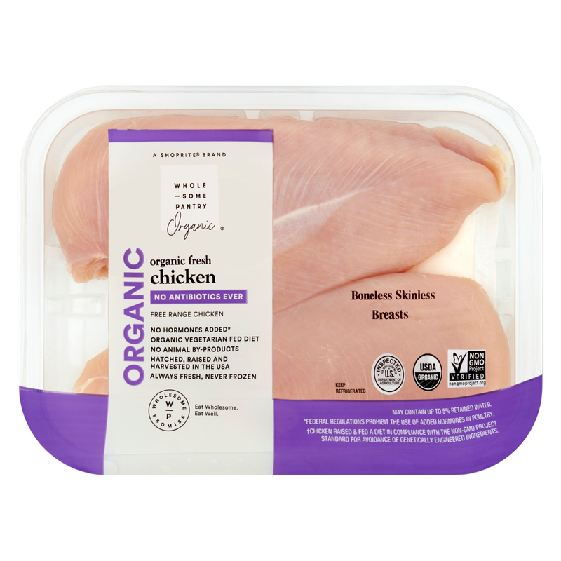 Wholesome Pantry Organic Boneless Skinless Chicken Breast - Avg 1.3 lb
