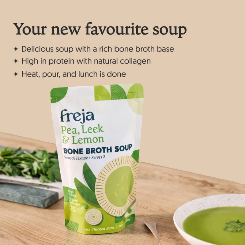 Freja Pea, Leek & Lemon Bone Broth Soup, 560g