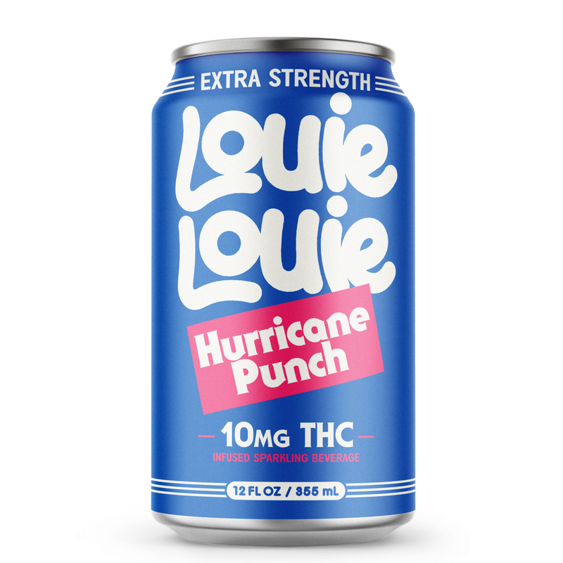 Louie Louie Hurricane Punch 10mg THC, paquete de 4 latas de 12 oz