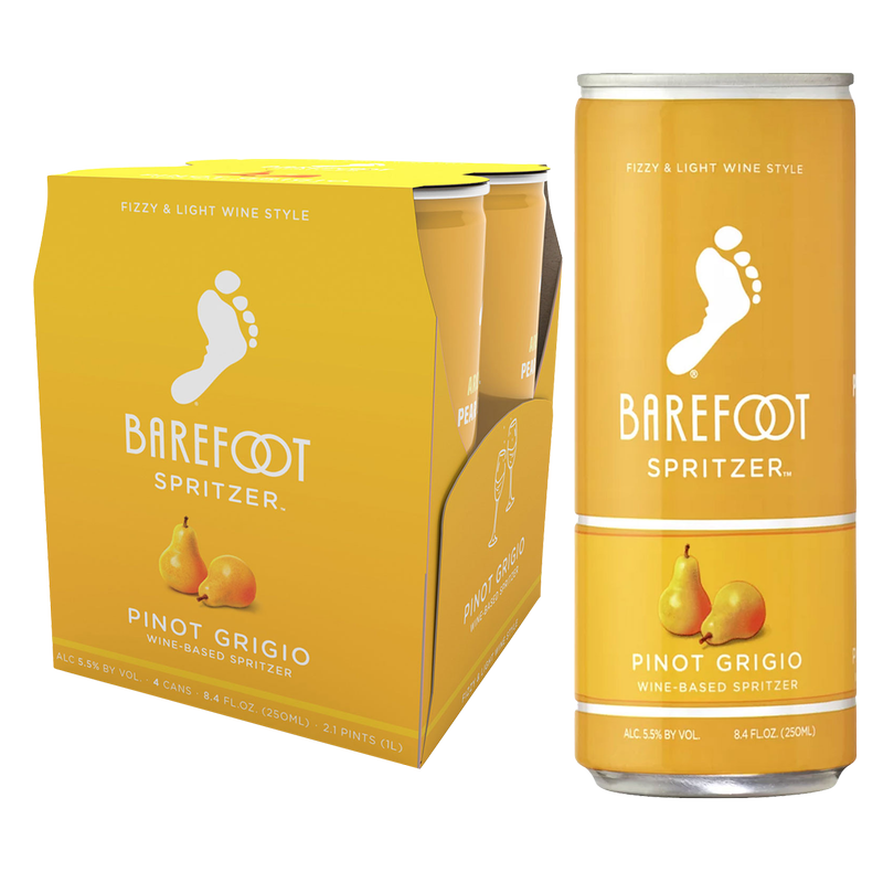 Barefoot Spritzer Pinot Grigio 4pk 250ml Can