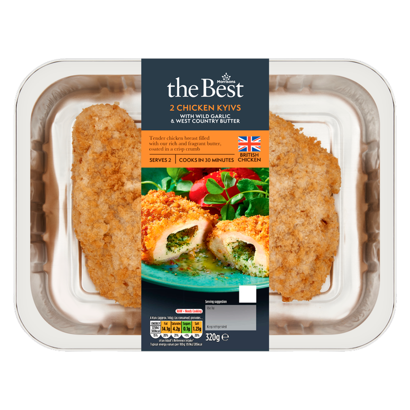 Morrisons The Best 2 Chicken Kievs with Wild Garlic & West Country Butter, 320g