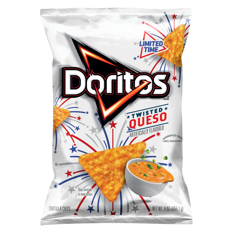 Doritos Twisted Tortilla Chips Queso 9oz