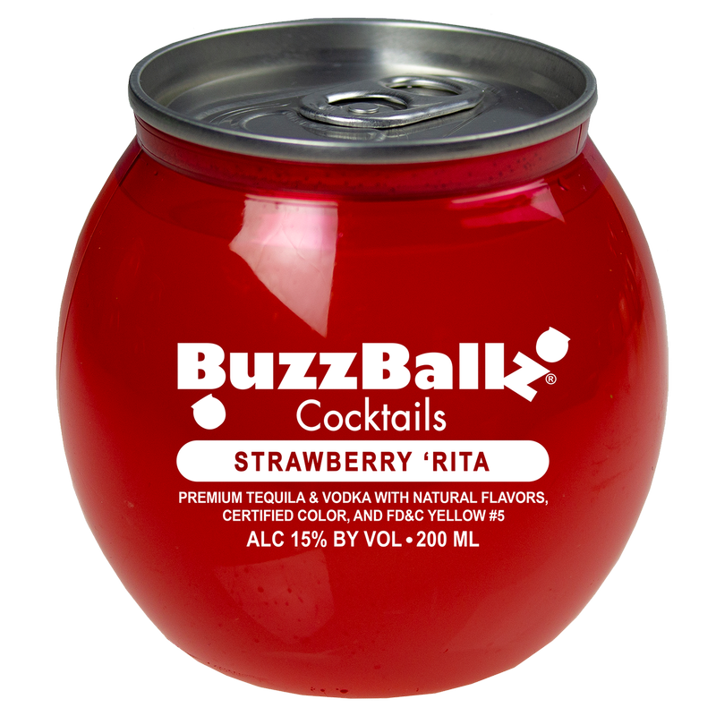 BuzzBallz Cocktails Strawberry 'Rita 200ml(30 Proof)