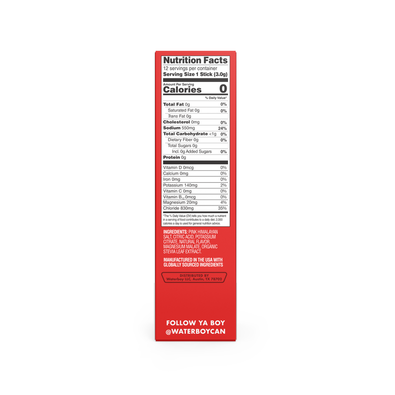 Waterboy Daily Hydration, Watermelon, 12ct