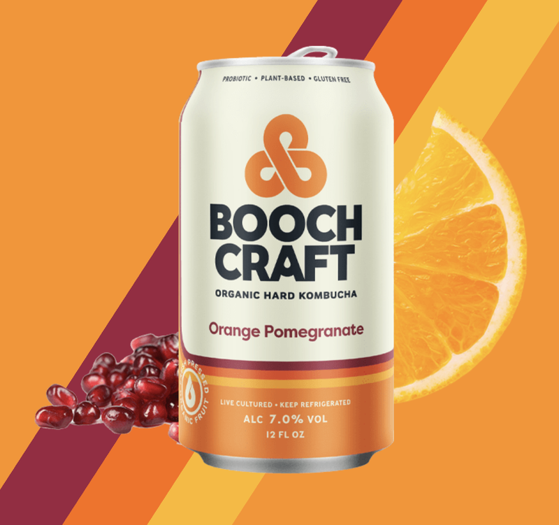 Boochcraft Orange Pomegranate Hard Kombucha 6pk 12oz Can 7.0% ABV