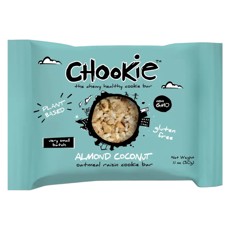 Chookie Almond Coconut Oatmeal Raisin Cookie Bar, 1.1 oz 