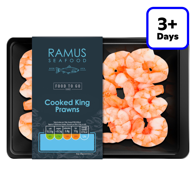 Ramus Cooked King Prawns, 200g