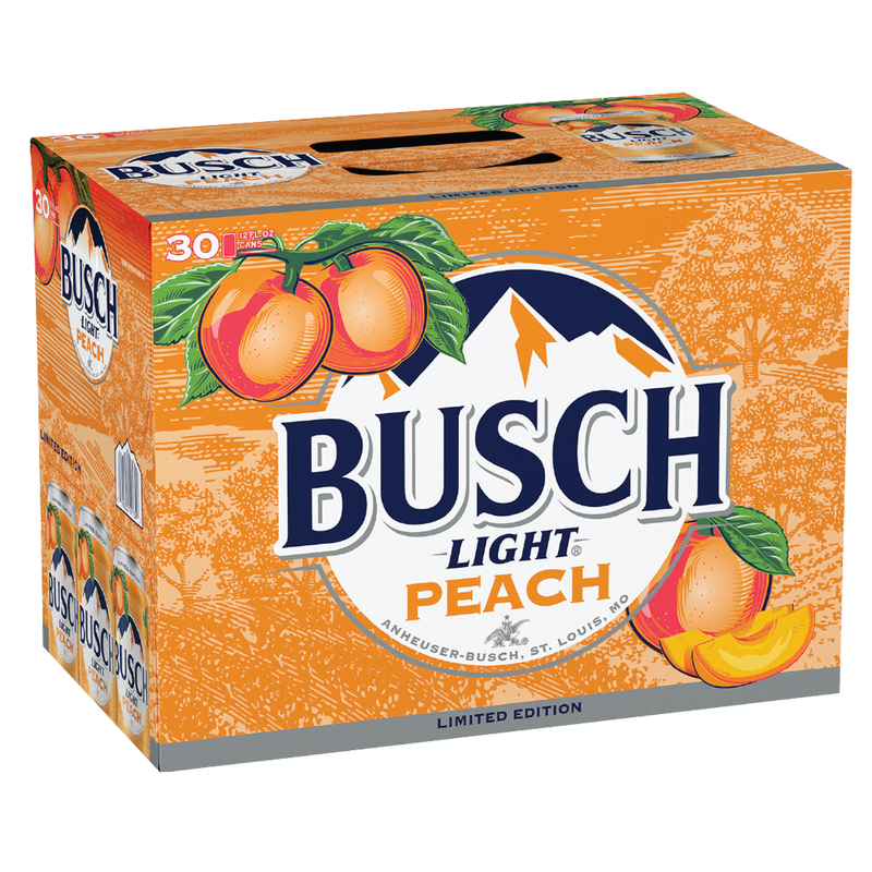 Busch Light Peach 30pk 12oz Can 4.1% ABV