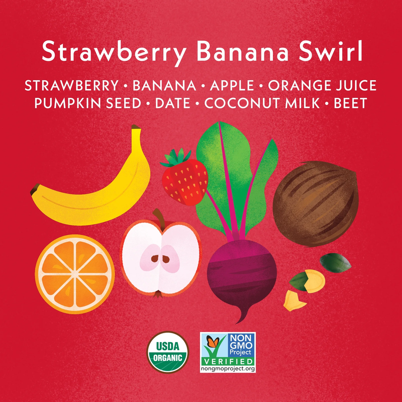 Once Upon a Farm Strawberry Banana Smoothie Pouch 4pk