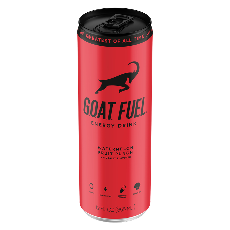 G.O.A.T. Fuel Watermelon Fruit Punch Energy Drink 12oz Can