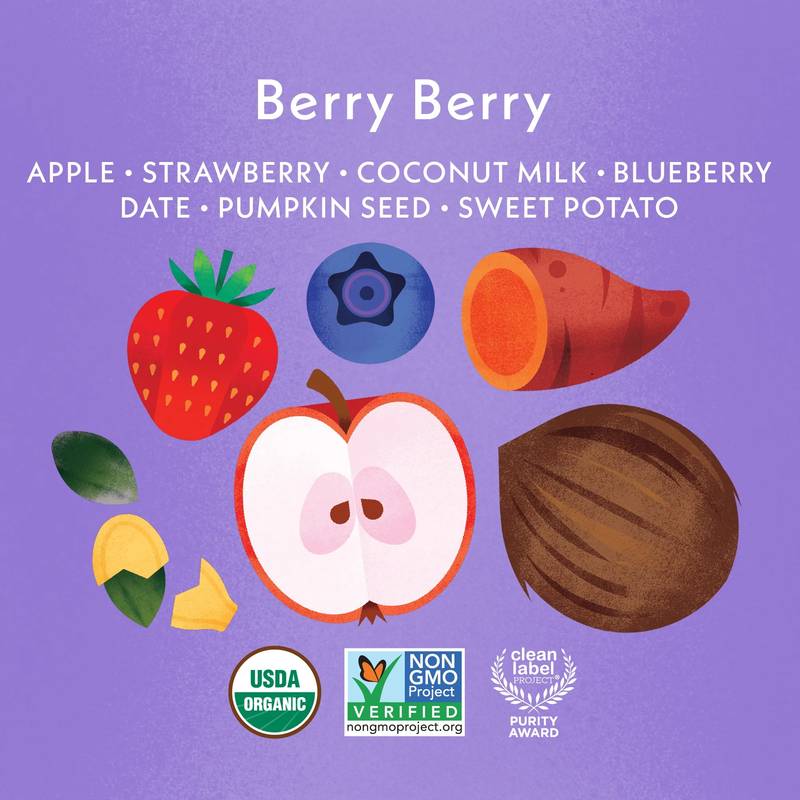 Once Upon a Farm Dairy Free Smoothie-Berry, 4oz. 