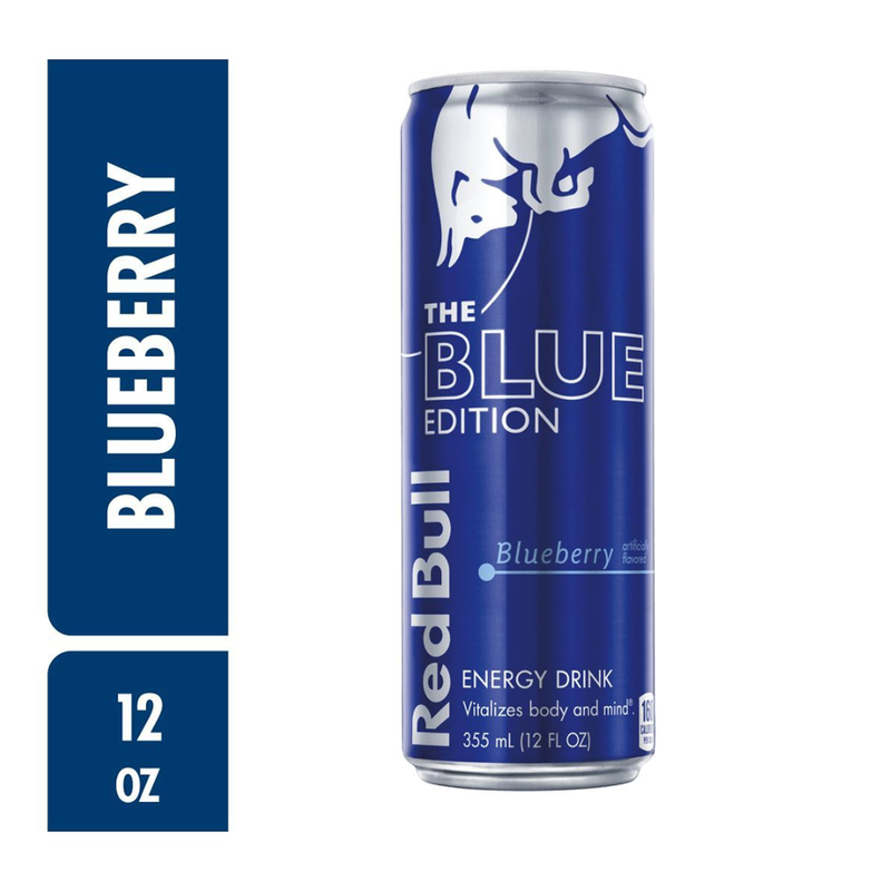 Red Bull Energy Drink The Blue Edition Blueberry 12oz Can