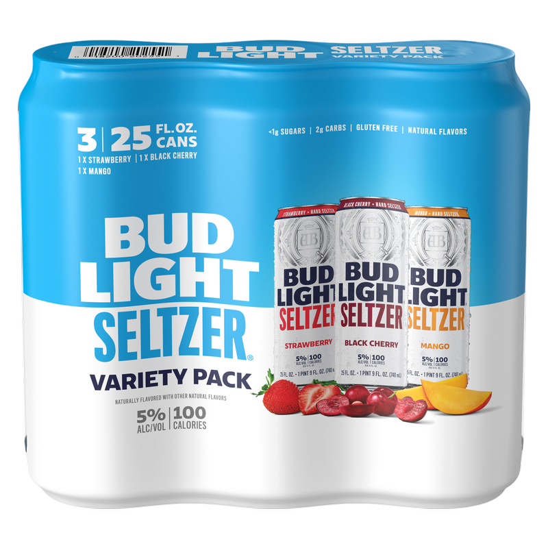 Bud Light Hard Seltzer Variety Pack 3pk Cans 25oz