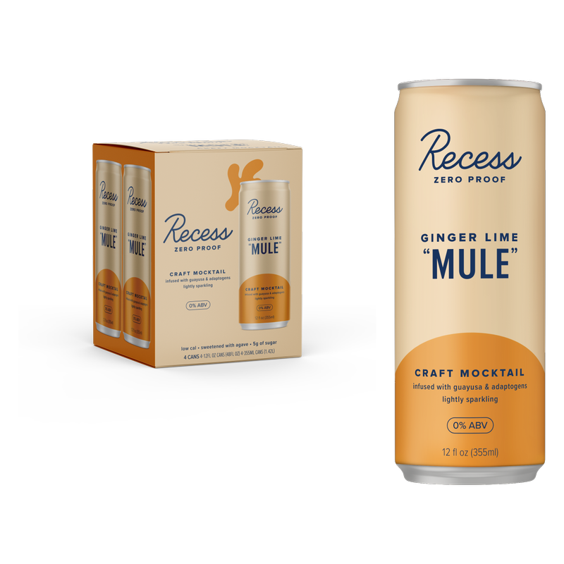 Recess Ginger Lime Mule Mocktail 4pk 12oz Can