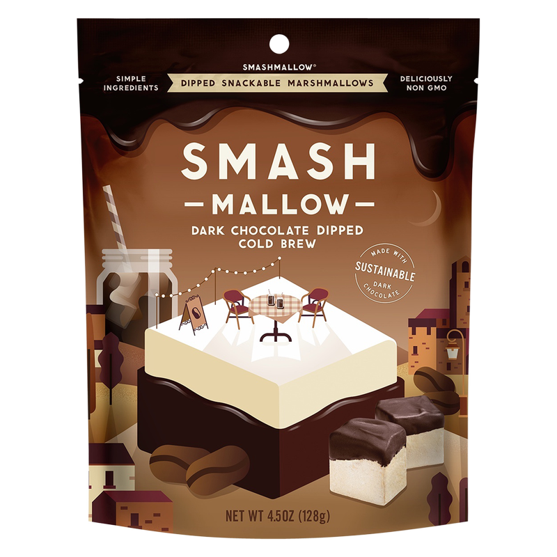 Smashmallow Dark Chocolate Dipped Cold Brew Marshmallows 4.5oz