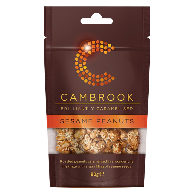 Cambrook Caramelised Sesame Peanuts, 80g