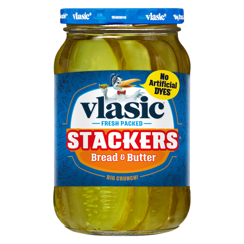 Vlasic Stackers Bread & Butter Pickles, 16oz.
