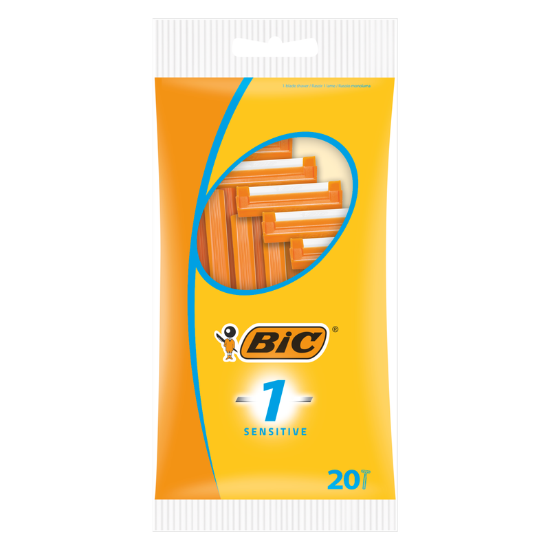 Bic Sensitive One Blade Men's Razors, 20pcs