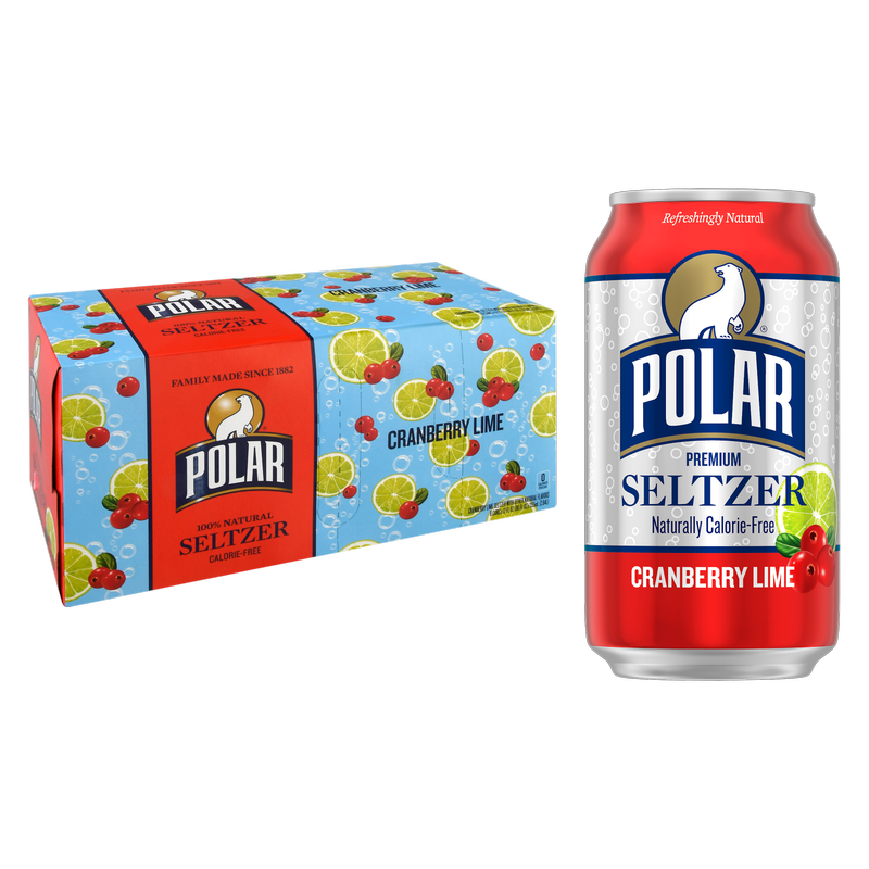 Polar Cranberry Lime Seltzer 8pk 12oz Can